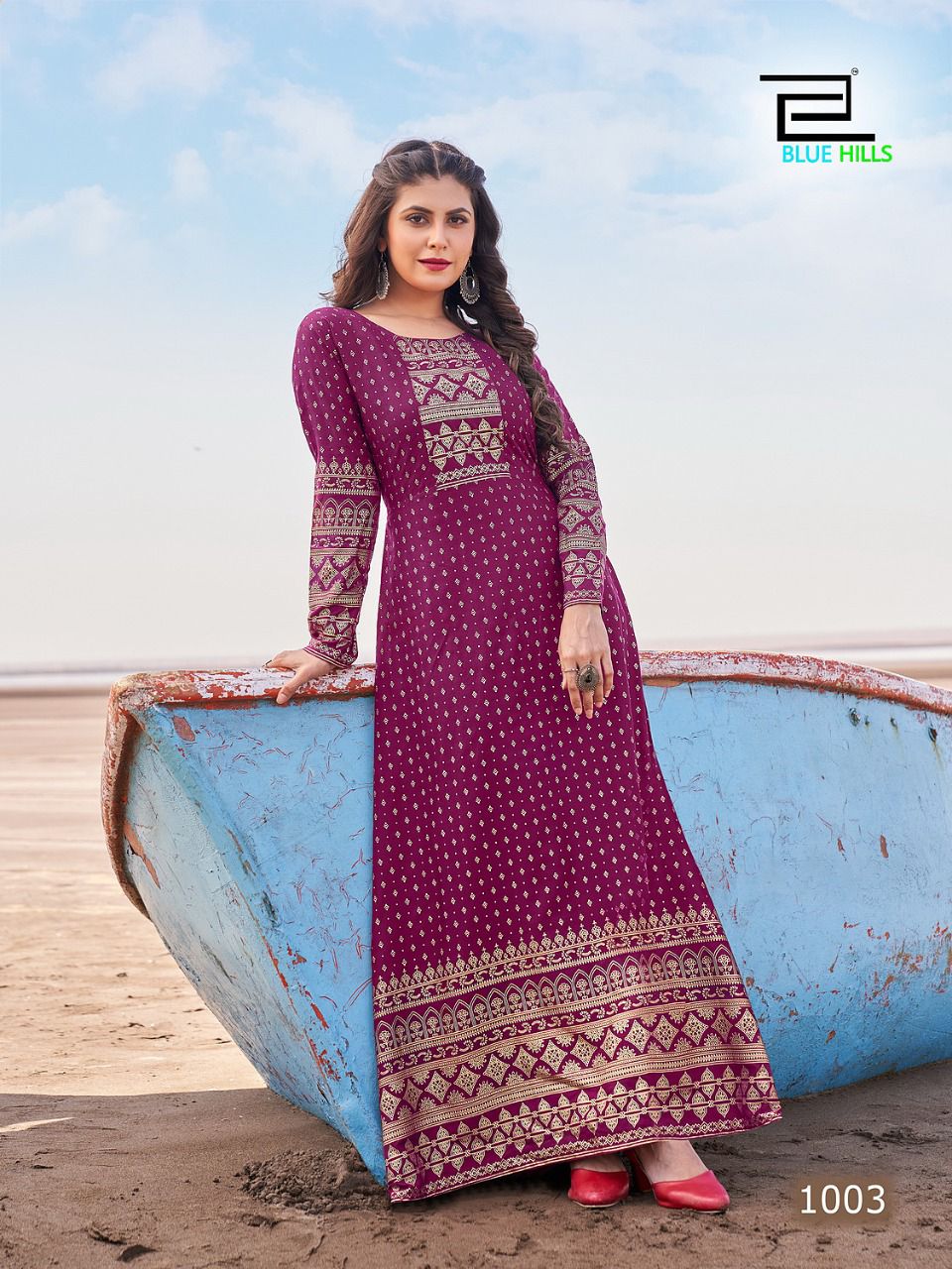 Blue Hills Velocity Festive Wear Printed Wholesale Anarkali Kurtis Catalog